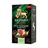 Richard Royal Strawberry & Aloe Vera, zelený čaj (25 sáčků)