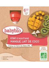 BABYBIO kiwi mango kokos 4x90 g