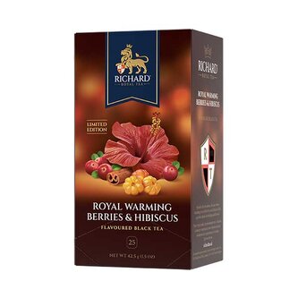 RICHARD Royal Warming Berries & Hibiscus 42.5 g (25 sáčků, černý čaj) RICHARD Royal Warming Berries & Hibiscus 42.5 g (25 sáčků, černý čaj)