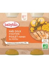 BABYBIO sladká kukuřice s kuřecím masem 2x200 g
