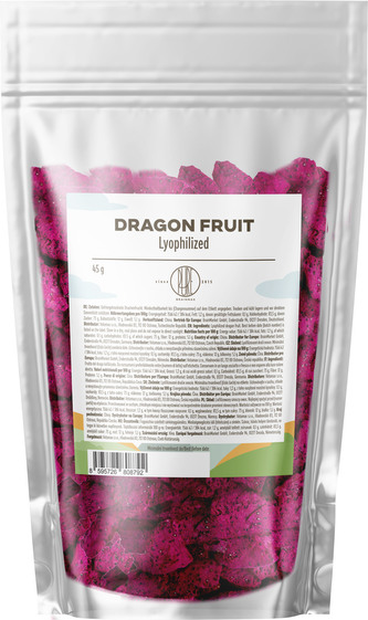 BrainMax Pure Lyophilized Dragon Fruit, Lyofilizované dračí ovoce, 45 g