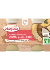 BABYBIO jablko banán s kokosovým mlékem 2 x 130 g
