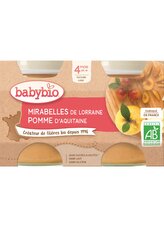 BABYBIO mirabelky jablko 2x130 g