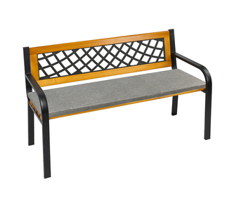 Sedák na lavici hladký - Hnědá, šedá - 40x140 cm