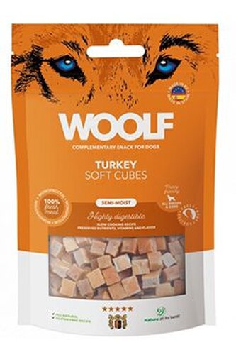WOOLF pochoutka Soft Cubes Turkey 100g WOOLF pochoutka Soft Cubes Turkey 100g