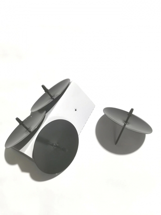 Kovový bodec na svíčku černý mat 6 cm, s/4