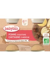 BABYBIO jablko s kaštanovým pyré 2x130 g