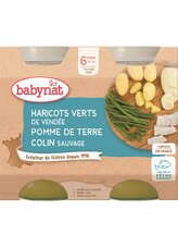 BABYNAT brambory a zelené fazolky s aljašskou treskou 2x200 g