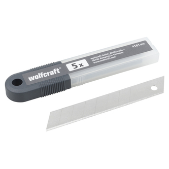 WOLFCRAFT - odlamovací čepele 18mm v boxu, 5ks