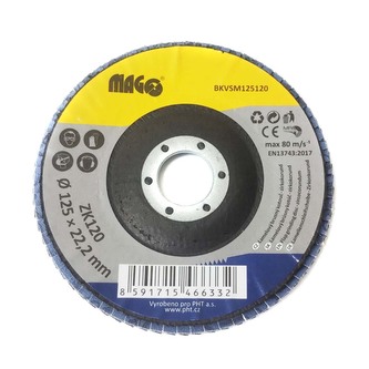 Lamelový brusný kotouč 125mm/120 - zirkokorund Lamelový brusný kotouč 125mm/120 - zirkokorund