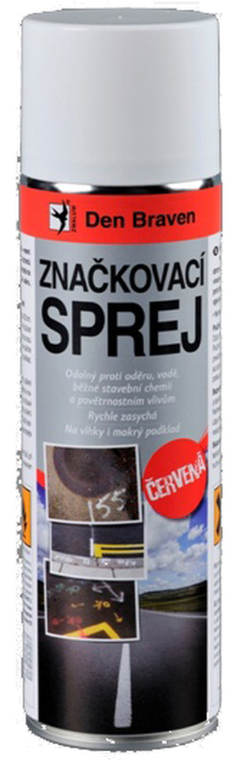 Den Braven - značkovací sprej červený - 500ml