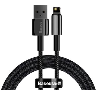 Baseus CALWJ-01 Tungsten Gold Kabel Lightning 2.4A 1m Black (Pošk. Balení)