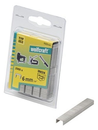 WOLFCRAFT - Spona široká INOX typ 053, 11,2mm výška 6mm, 2000ks