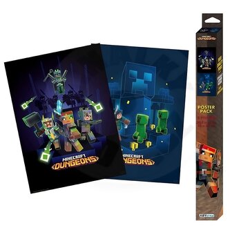 Minecraft Set Plakátů: Dungeons 2 ks