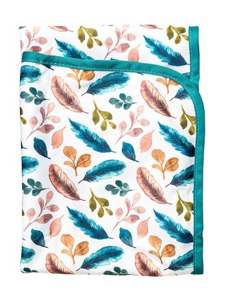 Bobánek Přebalovací podložka - Bílá pírka 75 x 75 cm