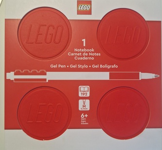 Lego čtvercový blok červený s perem