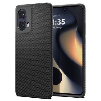 Spigen Liquid Air, matte black - Motorola Edge 2024