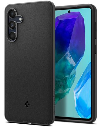 Spigen Essential, sandblast matte black - Samsung Galaxy M55 5G