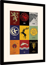 Obraz na zeď - Hra o Trůny (Game of Thrones) - Sigils, 34.3 × 44.5 cm