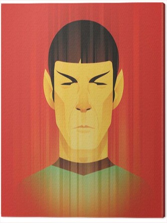Obraz na plátně Star Trek - Beaming Spock - 50th Anniversary, 2 cm - 60×80 cm