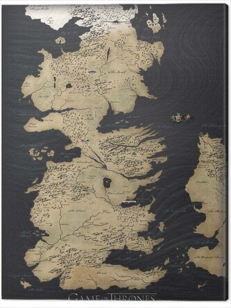 Obraz na plátně Game of Thrones - Map, 2 - 30×40 cm