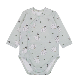 Zavinovací kojenecké body, Bavlna, Daisy, mátové, vel. 62; 62 (2-3m)