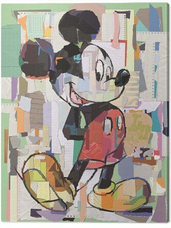 Obraz na plátně Mickey Mouse - Office Decoupage, 2 cm - 60×80 cm