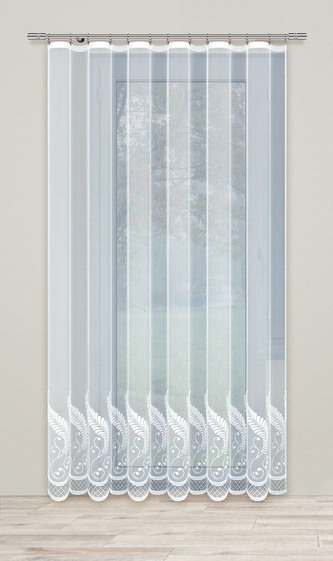 Dekorační žakárová záclona s řasící páskou YUKO 230 bílá 200x230 cm MyBestHome