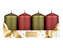 Svíčky adventní d5x9cm MIX metal mat 2+2ks