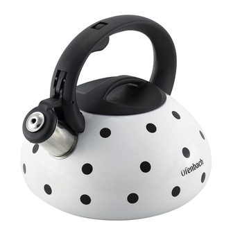 Konvice čajník nerez/lak 2,5L  PUNTIK indukce, bílá