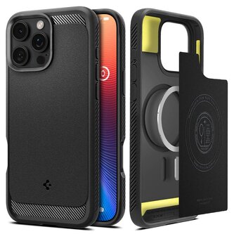 Spigen Rugged Armor MagSafe, matte black - iPhone 16 Pro Max