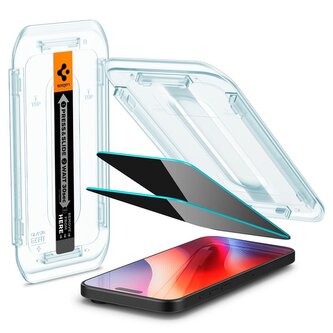 Spigen Glass tR EZ Fit (Privacy) 2 Pack, transparency - iPhone 16 Pro