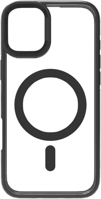 eSTUFF INFINITE Helsinki kryt pro iPhone 16 Pro Max, MagSafe, stojánek, recyklovaný TPU, čirý/černý