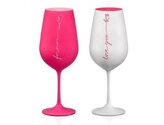 sklen. 550ml, 2ks, LOVE, růžový Crystalex, 40729/550/K0821, DB