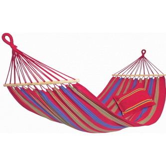 Houpací síť Amazonas Aruba - červená-modrá
