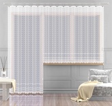 Hotová záclona nebo balkonový komplet, Mia, bílá 320 x 150 cm