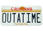 Plechová cedule Back to the Future - OutaTime, 19 x 38 cm