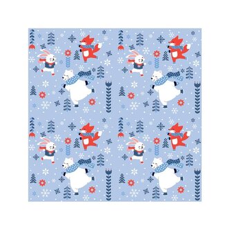 UBROUSKY ZIMNÍ RADOVÁNKY SE ZVÍŘÁTKY 3VRSTVÉ 33X33