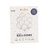 Balónek latex bílý perleť 10 ks pr. 27 cm