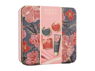 Baylis & Harding Boudoire tělové máslo 50 ml + sprchový krém 50 ml + mýdlo 50 g + krém na ruce a nehty 50 ml + plechová dóza