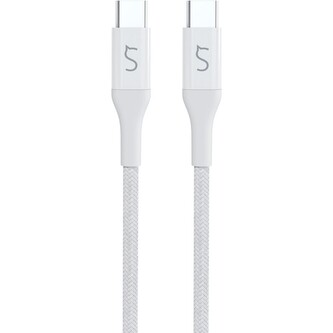 iWant opletený kabel USB-C na USB-C 0,3 m bílý