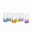 sklen. 370ml, 6ks, RCR BRILLANTE, barev.dno, long drink, DB