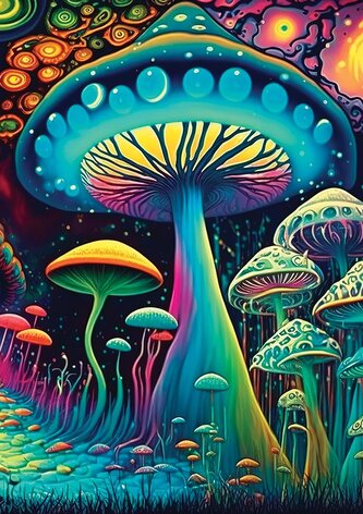 YAZZ Puzzle Houby z říše divů 1000 dílků