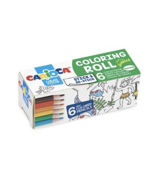 Carioca - omalovánky v roli + 6 pastelek Carioca - omalovánky v roli + 6 pastelek