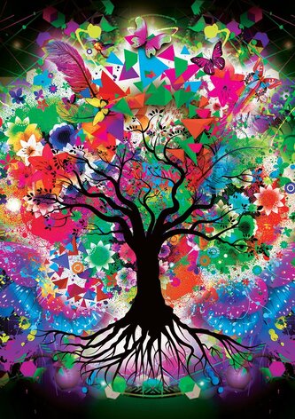 YAZZ Puzzle Barevný strom 1000 dílků
