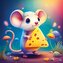 YAZZ Čtvercové puzzle Roztomilá myška 1023 dílků
