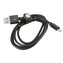 Omega PUCL1-BK Micro USB to USB leather cable 1 m, černá