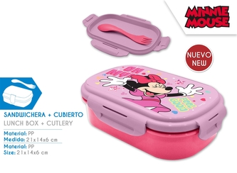 Śniadaniówka ze sztućcami Myszka Minnie