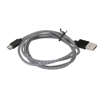 Platinet MicroUSB kabel PUCFB1-BK, opletený 1m, černý (black)