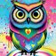 YAZZ Čtvercové puzzle Pop-artová sova 1023 dílků